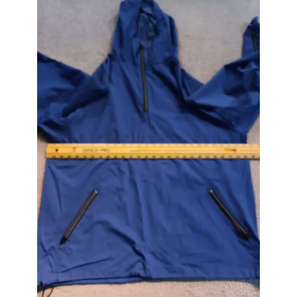 Quiksilver Silver Edition Hooded Windbreaker Jacket Blue XL Vintage Hong‎ Kong